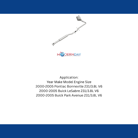 Fits 2000-2005 Pontiac Bonneville Direct-Fit Replacement Exhaust System 106-0072 aluminized steel