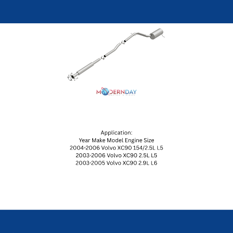 Fits 2003-2006 Volvo XC90 Direct-Fit Replacement Exhaust System 106-0213 aluminized steel