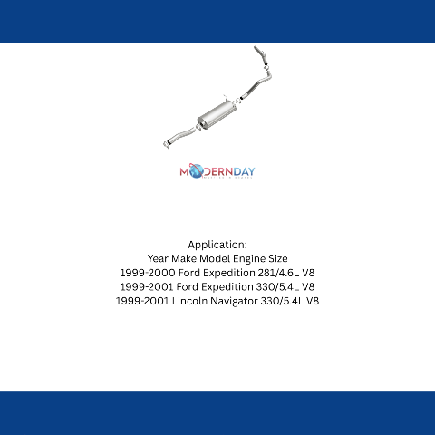Fits 1999-2000 Ford Expedition Direct-Fit Replacement Exhaust System 106-0217 aluminized steel