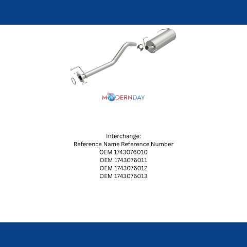 1991-1995 Toyota Previa 2.4L Direct-Fit Replacement Exhaust System 106-0324 aluminized steel