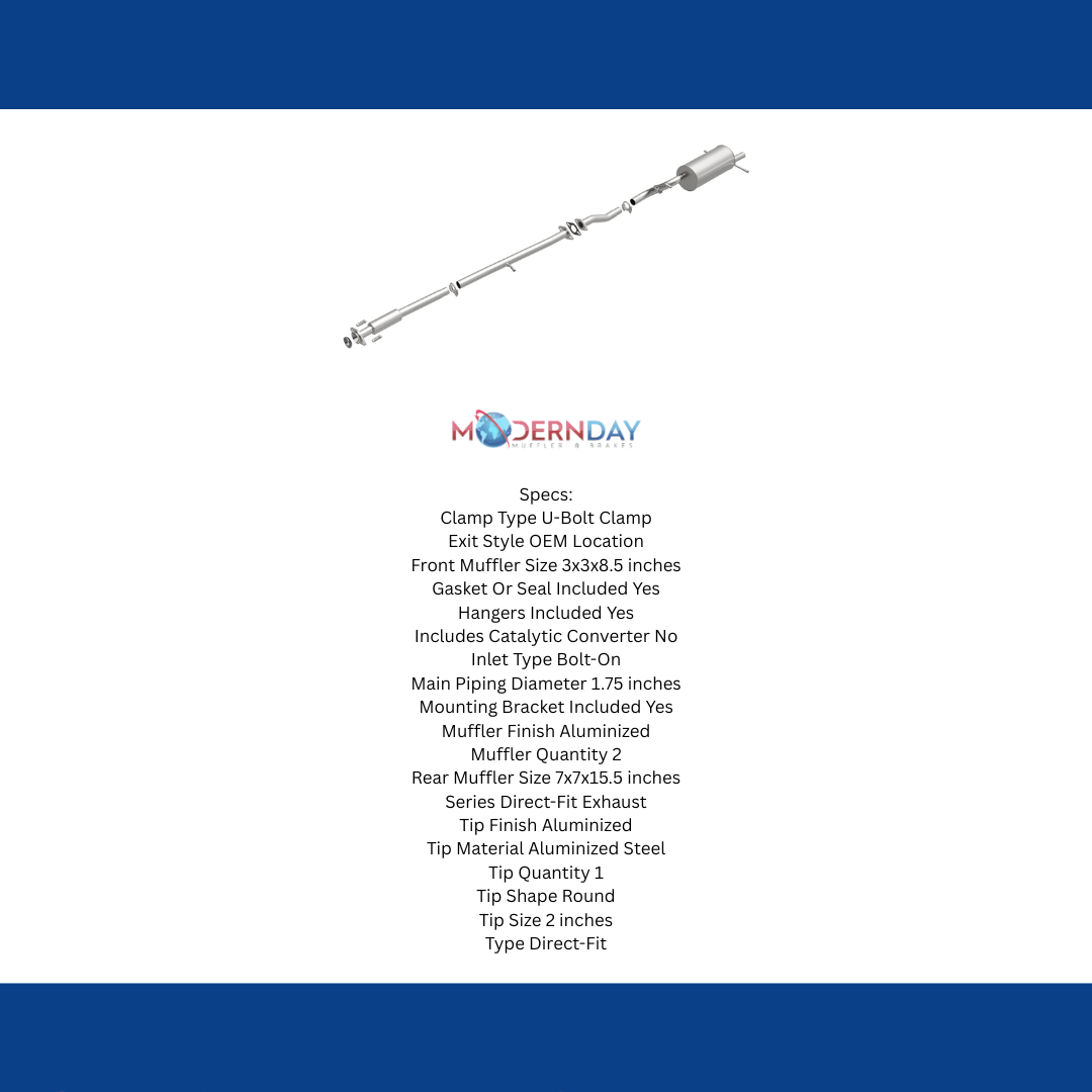 Fits 1995-1999 Subaru Legacy 2.2L Direct-Fit Replacement Exhaust System 106-0371 aluminized steel