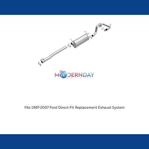 Fits 1997-2007 Ford Direct-Fit Replacement Exhaust System 106-0482 aluminized steel
