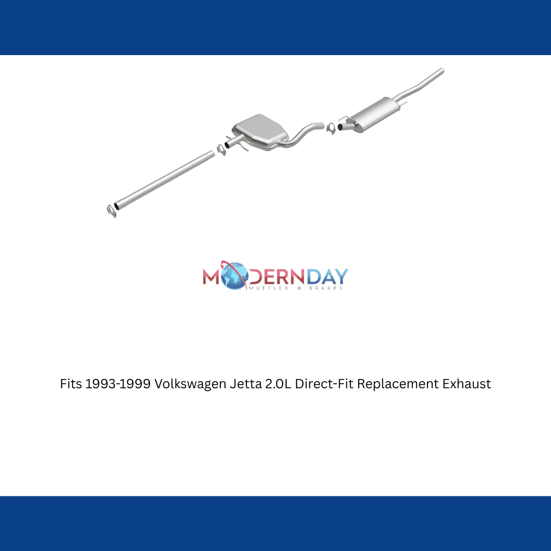 Fits 1993-1999 Volkswagen Jetta 2.0L Direct-Fit Replacement Exhaust 106-0653 for 1993-1999 VW Jetta aluminized steel