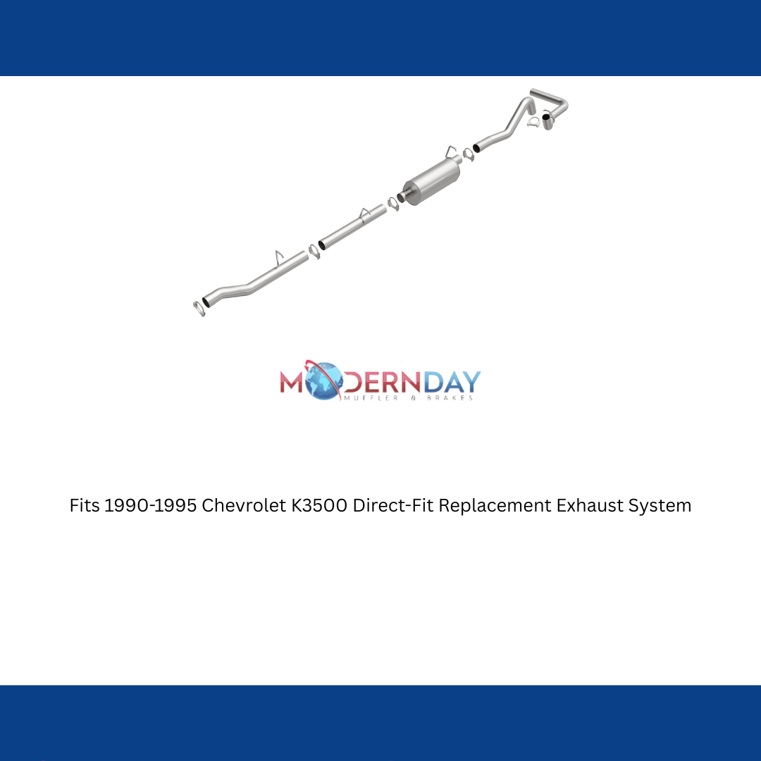 Fits 1990-1995 Chevy K3500 Direct-Fit Replacement Exhaust System 106-0687 steel