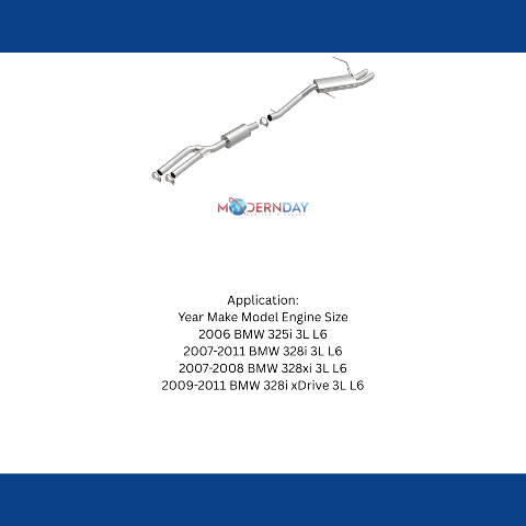 Fits 2006-2011 BMW Direct-Fit Replacement Exhaust System 106-0786