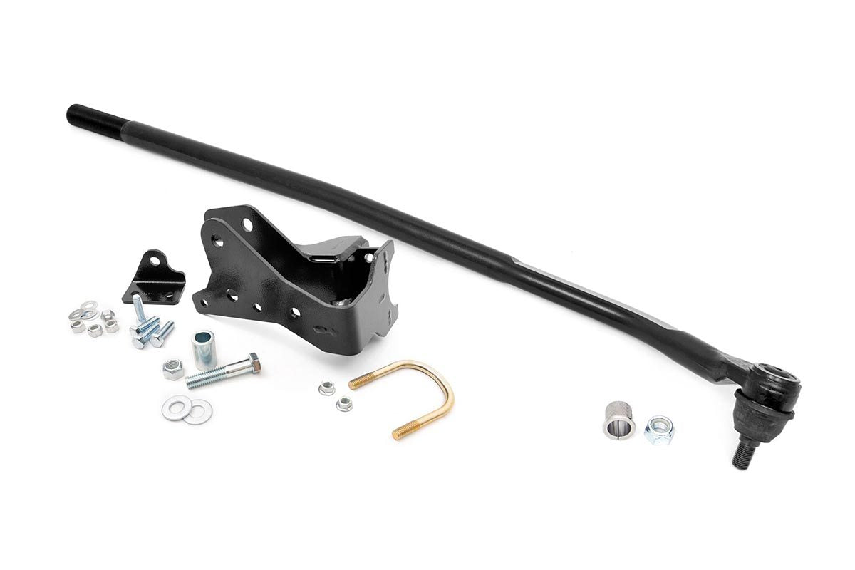 Fits Jeep Wrangler JK (07-18) High Steer Kit; Track Bar Bracket Combo; 10601
