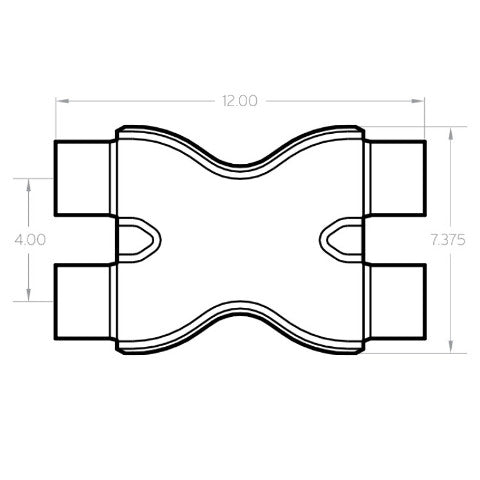 MagnaFlow exhaust pipe 2.25 inch inlet/outlet stainless steel 10790