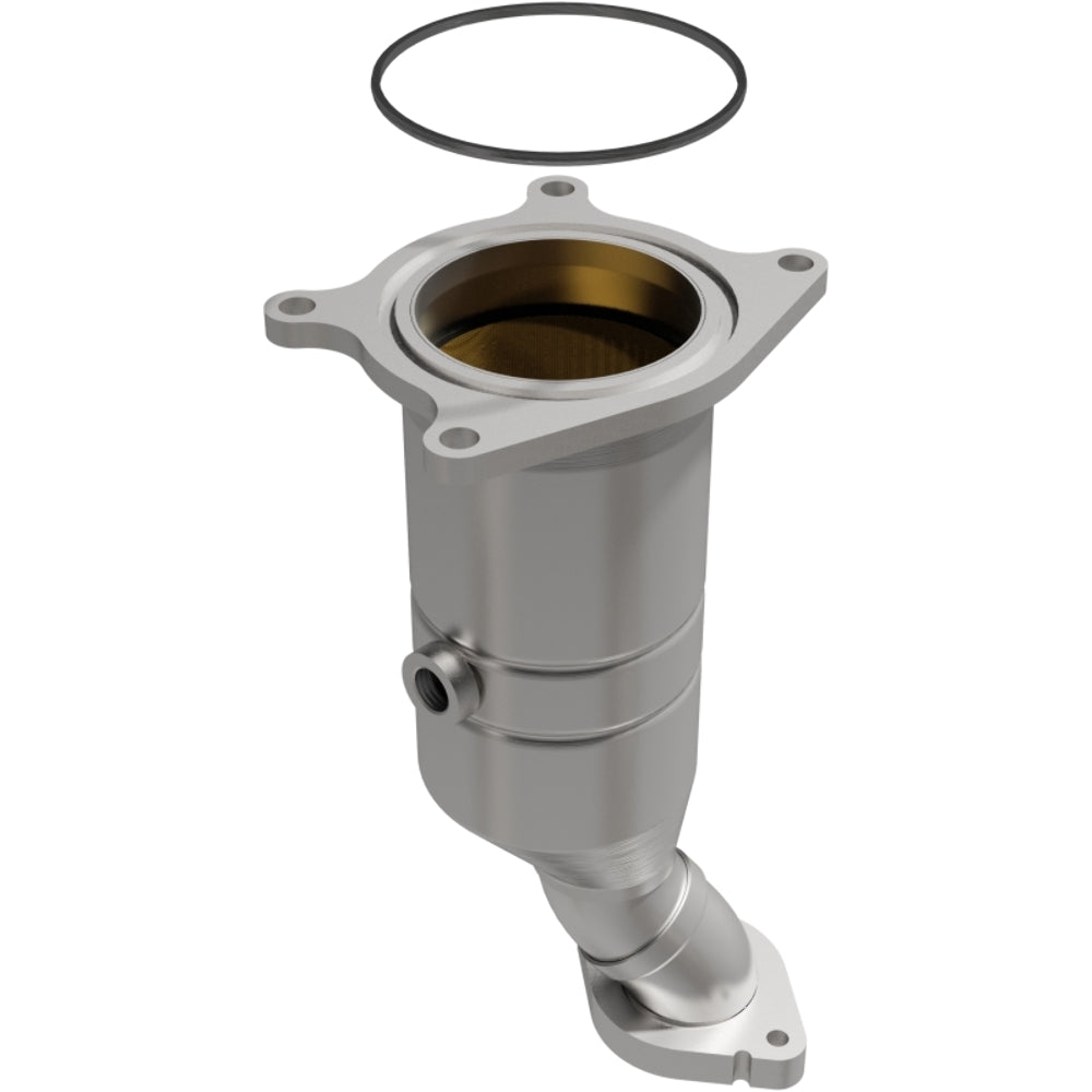 MagnaFlow direct-fit catalytic converter fits 2011-2014 Ford Edge, 2011-2012 Ford Explorer, and more, this and 2011-2014 Edge 3.5/3.7L 3.5 inch inlet/outlet stainless steel CARB co