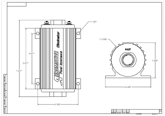 Electric Fuel Pump High Flow EFI Performance Universal Fit Aeromotive 11104-BGPL