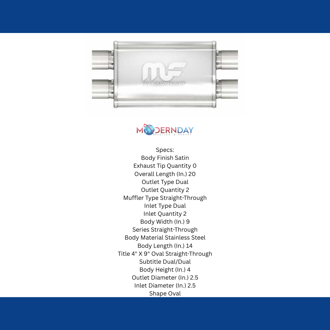 MagnaFlow performance muffler 2.5 inch inlet/outlet stainless steel 11386