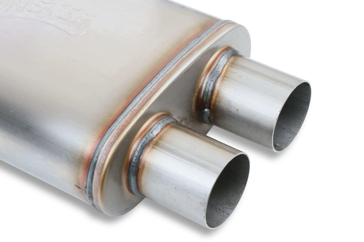 Performance Muffler 2.50 Dual IN/2.50 Dual OUT 11386-FM 409 Stainles 12599
