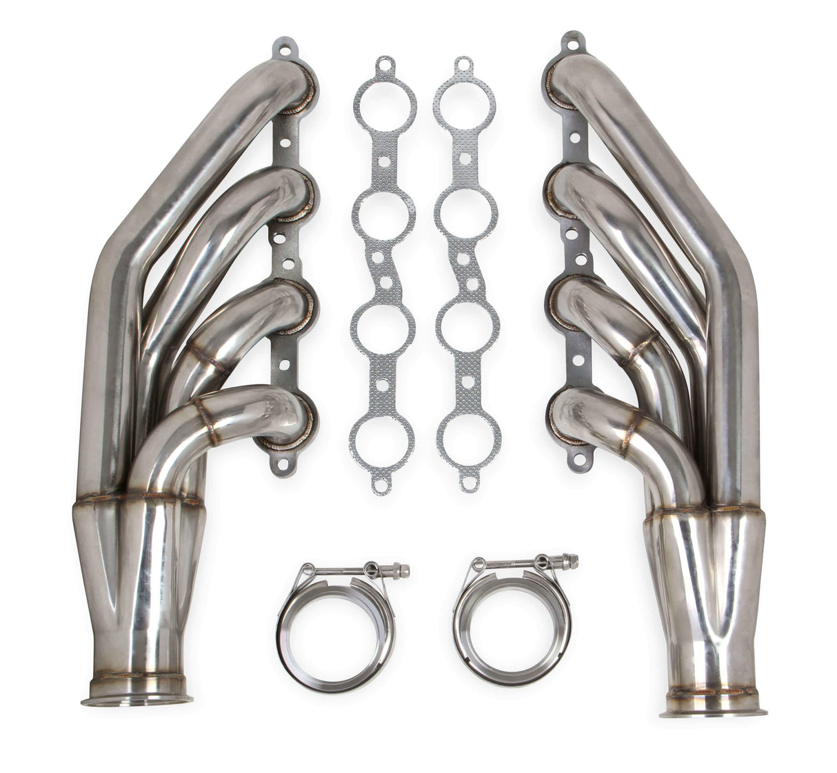LS Turbo Headers-Polished - 11540FLT performance headers black stainless steel aluminum