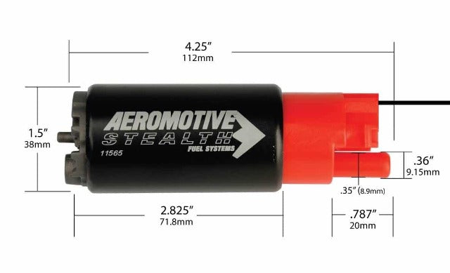 Electric Fuel Pump High Flow EFI Performance Universal Fit Aeromotive 11565-BGPL