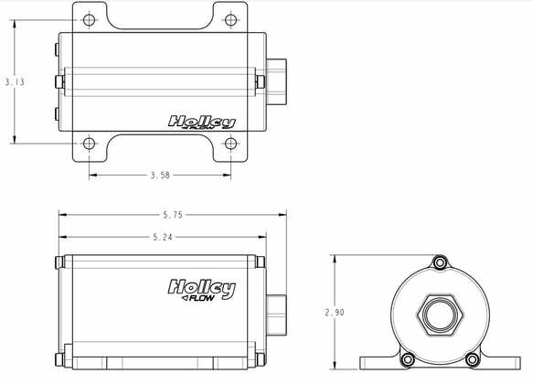 Holley 100 GPH Universal In-line Electric Fuel Pump - 12-170