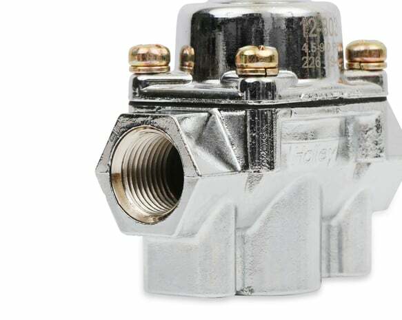 Holley Chrome Carbureted Fuel Pressure Regulator 4.5-9 PSI M/P #12-803