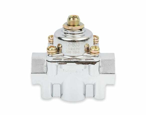Holley Chrome Carbureted Fuel Pressure Regulator 4.5-9 PSI M/P #12-803