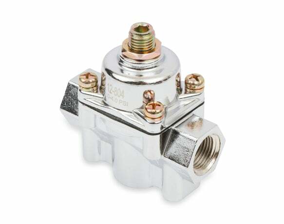Holley 12-804 CHROME CARBURETED FUEL PRESSURE REGULATOR Street/Strip Carbureted