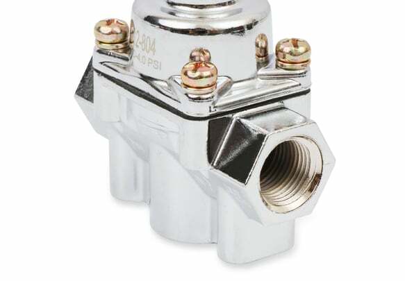 Holley 12-804 CHROME CARBURETED FUEL PRESSURE REGULATOR Street/Strip Carbureted