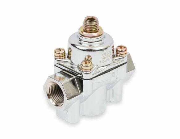 Holley 12-804 CHROME CARBURETED FUEL PRESSURE REGULATOR Street/Strip Carbureted