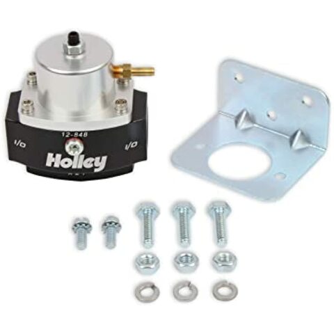 Holley Billet Bypass Fuel Pressure Regulator Kit 15-60 Psi W/Fittings & Gauge-12-848KIT