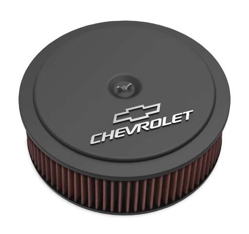 Holley GM Muscle Series Air Cleaner - Satin Black Machined - 120-221