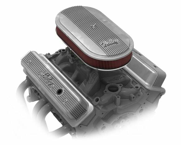 Holley Vintage Series Oval Air Cleaner - Natural Cast - 120-400