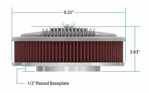Holley Vintage Series Oval Air Cleaner - Natural Cast - 120-400