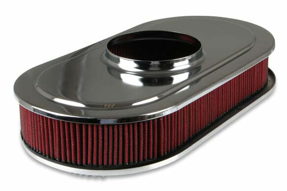 Holley Vintage Series Oval Air Cleaner - Natural Cast - 120-400