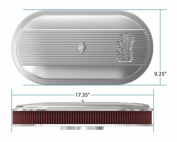 Holley Vintage Series Oval Air Cleaner - Polished - 120-401