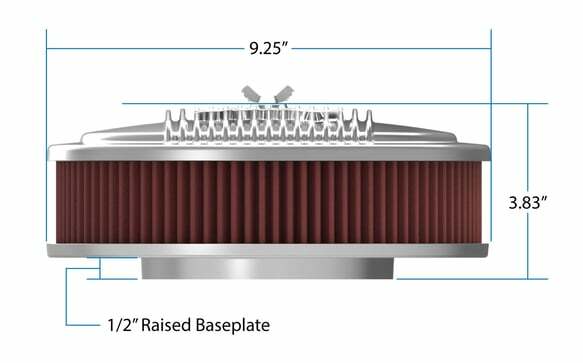 Holley Vintage Series Oval Air Cleaner - Polished - 120-401