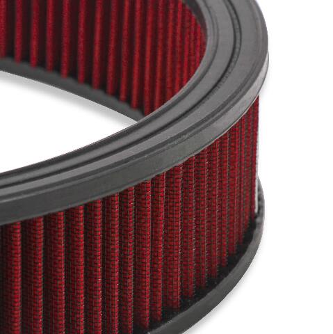 Holley 4150 Drop Base Air Cleaner Chrome w/3 Red Washable Gauze Filter - 120-4130