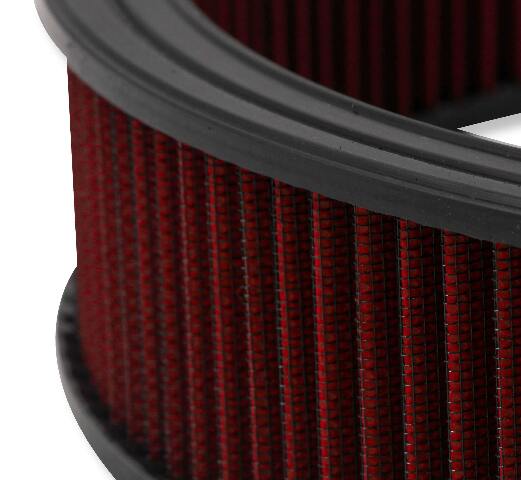 Holley 4150 Drop Base Air Cleaner Black w/3 Red Washable Gauze Filter - 120-4230