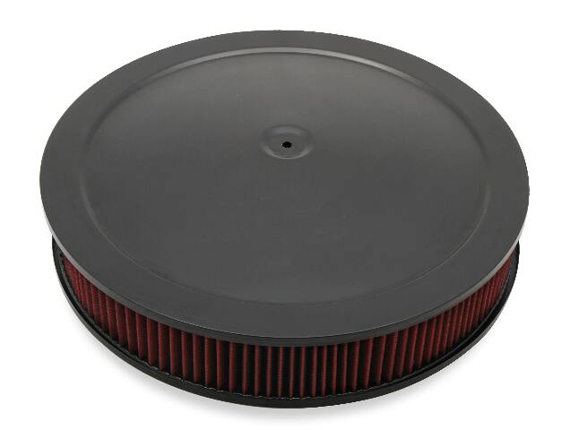 Holley 4500 drop base air cleaner black w/3 red washable gauze filter - 120-4630