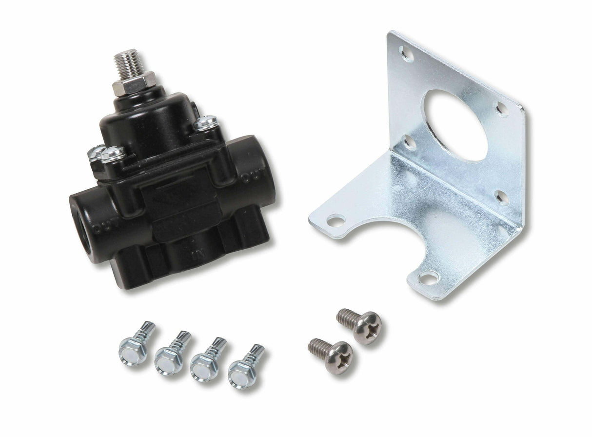 Earls Adjustable Fuel Pressure Regulator - Carbureted - Black - 1-4 PSI-12850ERL