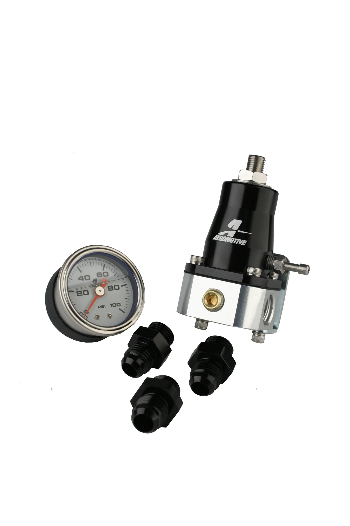Fuel Pressure Regulator Adjustable Fuel Pressure Universal Fit Aeromotive 13130-BGPL
