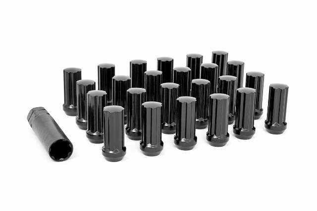 M14 x 2.0 Lug Nut Set of 32; Black 142032BLK