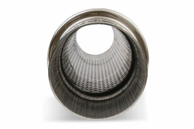Round Performance Muffler 2.5 Inlet/ 2.5 Outlet 14416-FM Polished St 14419
