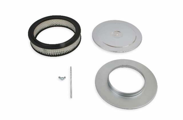 Mr. Gasket air cleaner 9 inch diameter x 2 3/4 inch tall ... carburetor chrome steel 1487