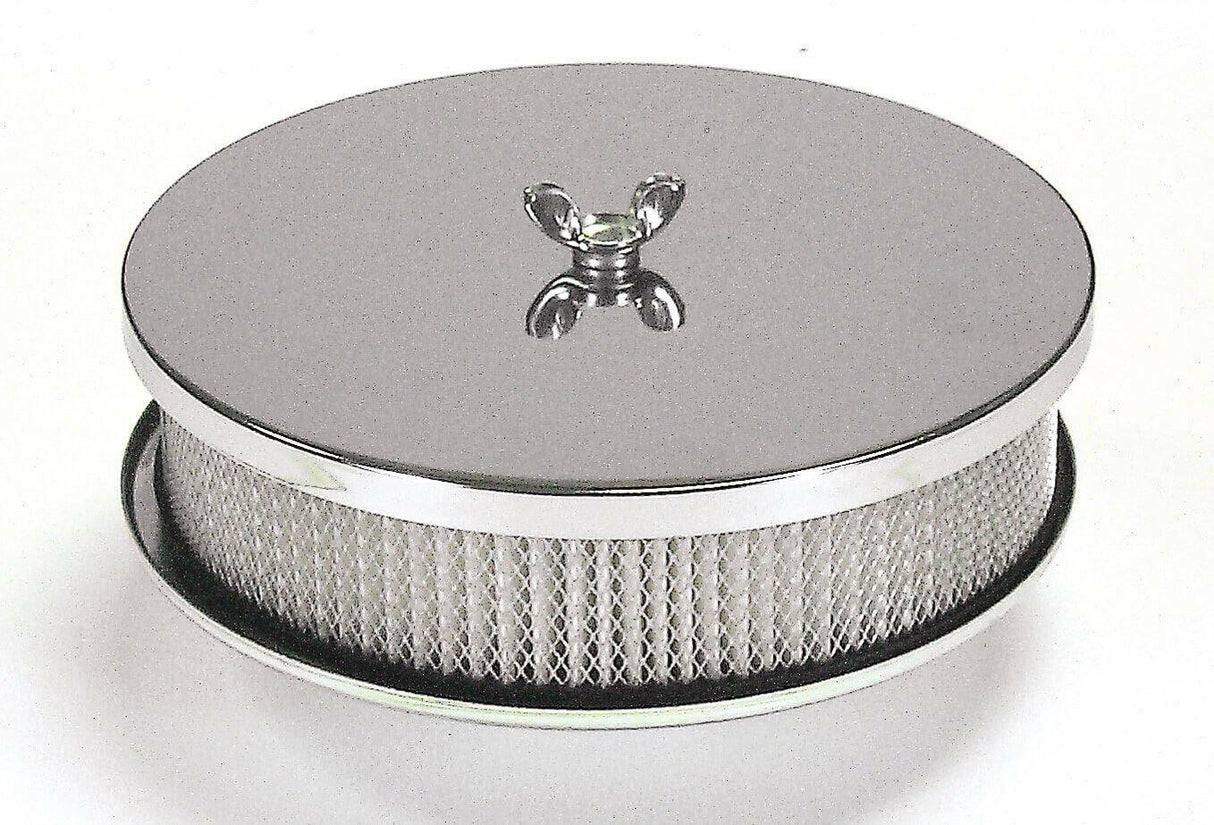 Mr. Gasket air cleaner 6 1/2 inch x 2 inch chrome steel 1491