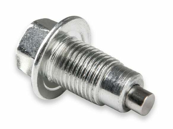 Mr. Gasket chrome oil pan plug 15 Chevy 1/2-20 thread rubber 2493