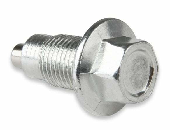 Mr. Gasket chrome oil pan plug 15 Chevy 1/2-20 thread rubber 2493