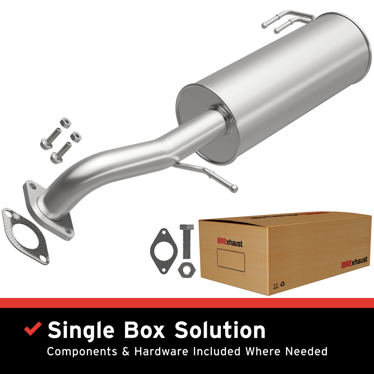 2012-2013 Kia Soul Direct-Fit Replacement Exhaust System 106-0826 aluminized steel