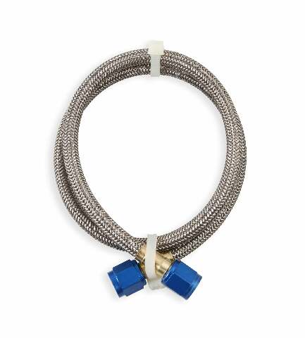 NOS stainless steel braided hose -4AN 2-foot blue 2 foot PTFE lined 15230NOS