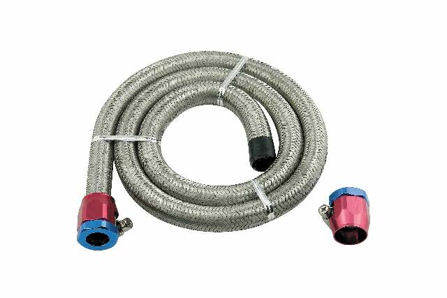 Mr. Gasket braided steel fuel line kit 3/8 inch x 3 foot carburetor rubber 1526