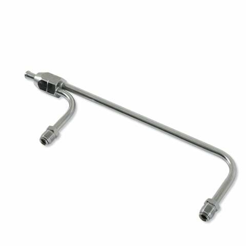 Mr. Gasket fuel line 3/8 inch dual inlet chrome carburetor copper 1551