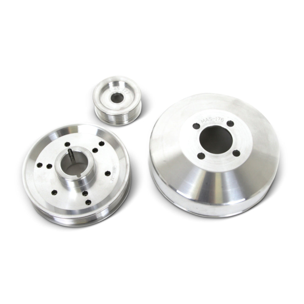 t Fits 1996-01 Mustang GT/Cobra 3 Pc Performance Under Drive Pulley (Billet)-1555 BBK Performance