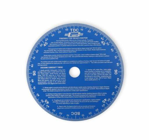 Mr. Gasket universal cam degree wheel 7 inch diameter blue 1570
