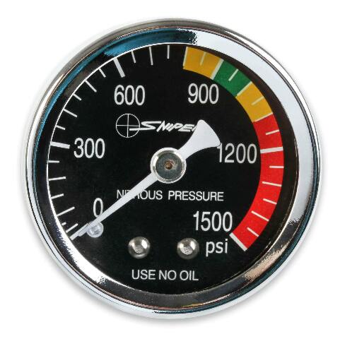 NOS sniper nitrous gauge stainless steel blue black dry 15932NOS