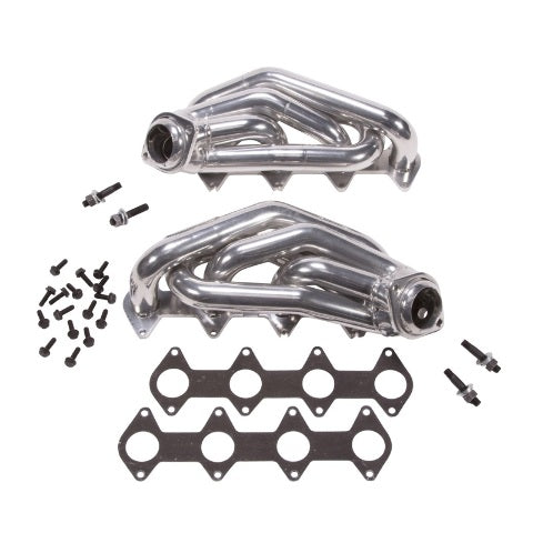 Fits 2005-2010 Mustang GT 1-5/8 Shorty Tuned Length Headers-Silver-16120 ceramic coated polished