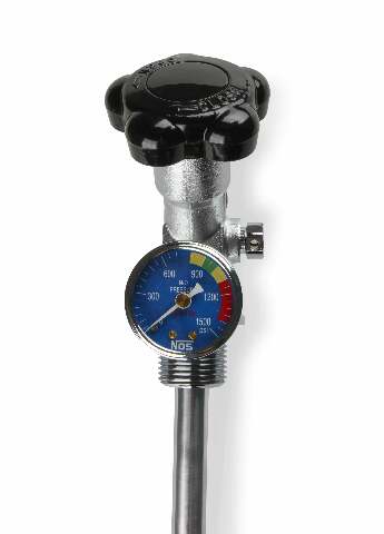 NOS 10 lb. bottlesuper hi-flow valve assembly w/siphontube and bluegauge 16137ANOS 100 foot stainless steel black 2493